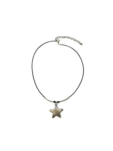 Bold Star NecklaceBlack Silver - LECYTO - BALAAN 1