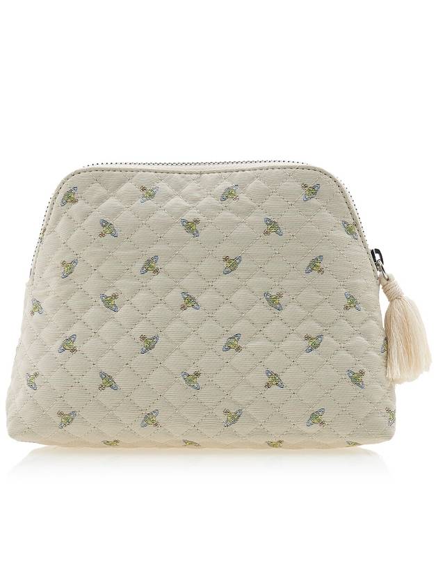 Logo Quilted Pouch Bag Beige - VIVIENNE WESTWOOD - BALAAN 4