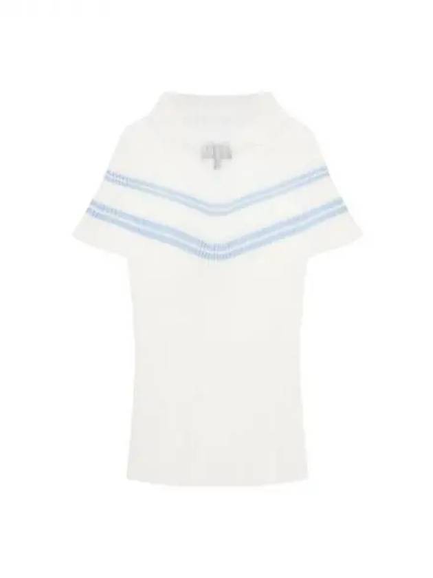 Women s whole garment ribbed collar knit white 270716 - EMPORIO ARMANI - BALAAN 1