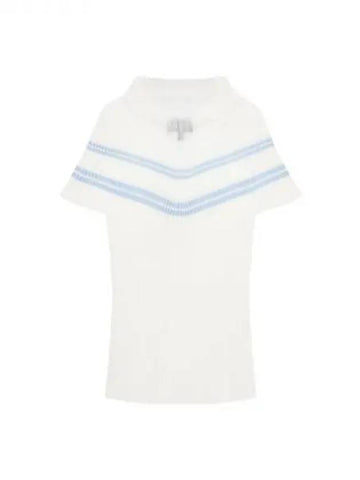 Women s whole garment ribbed collar knit white 270716 - EMPORIO ARMANI - BALAAN 1