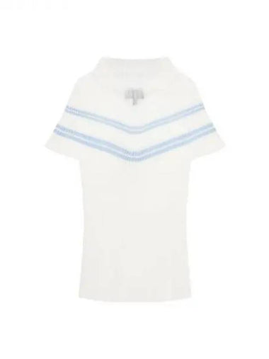 Women s whole garment ribbed collar knit white 270716 - EMPORIO ARMANI - BALAAN 1