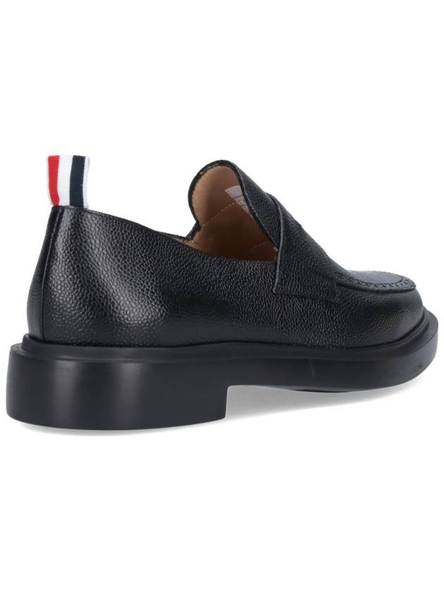 Pebble Grain Rubber Sole Penny Loafer Black - THOM BROWNE - BALAAN 5