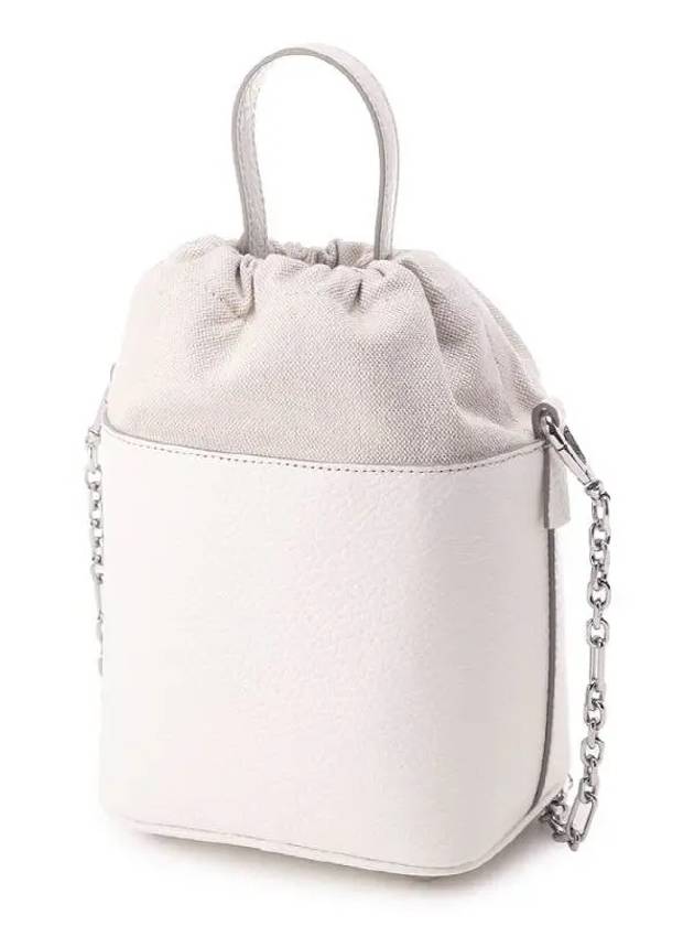 5AC Number Logo Texture Leather Bucket Bag Ivory - MAISON MARGIELA - BALAAN 3