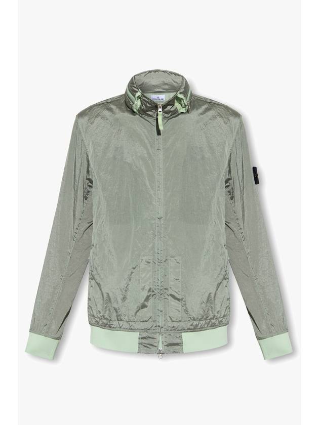 Men's Logo Patch Nylon Metal Zip-up Jacket Sage Green - STONE ISLAND - BALAAN 2