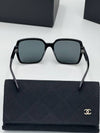 Lettering Square Sunglasses Black A71305 - CHANEL - BALAAN 4