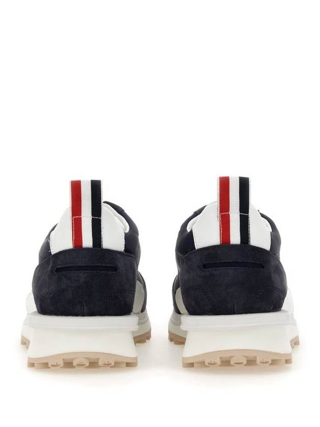 Eco Nylon Alumni Trainer Low Top Sneakers Blue - THOM BROWNE - BALAAN 5