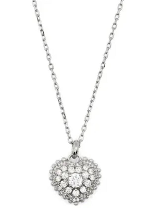 Hyperbola Pendant Heart Necklace Silver - SWAROVSKI - BALAAN 1