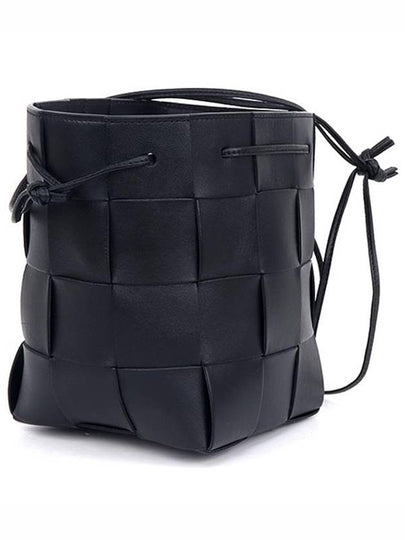 Intrecciato Cassette Small Bucket Bag Black - BOTTEGA VENETA - BALAAN 2