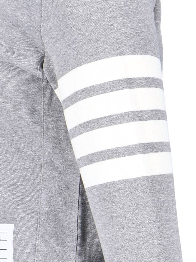 4 Bar Loopback Jersey Sweatshirt Light Grey - THOM BROWNE - BALAAN 5