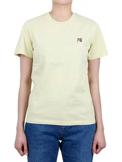 Fox Head Patch Regular Short Sleeve T-Shirt Chalk Yellow - MAISON KITSUNE - BALAAN 2