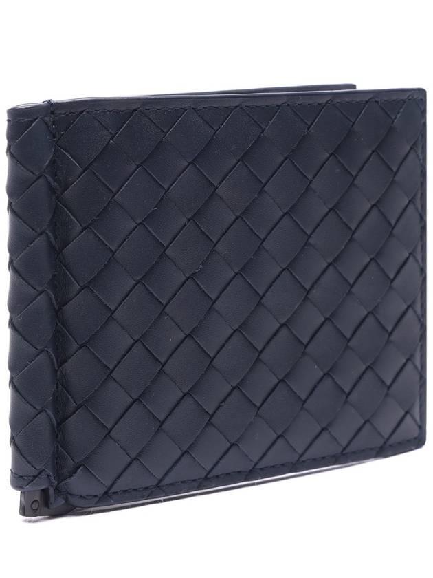 Intrecciato Money Clip Card Wallet Navy - BOTTEGA VENETA - BALAAN 4