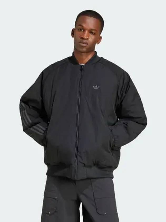 Fashion Oversized Bomber Jacket Black - ADIDAS - BALAAN 2