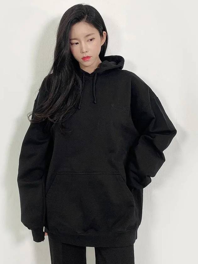 Logo Embroidered Hoodie Black - VETEMENTS - BALAAN 2