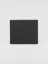 Triangle Logo Saffiano Half Wallet Black - PRADA - BALAAN 4