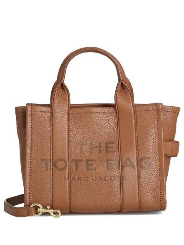 Small Leather Tote Bag Brown - MARC JACOBS - BALAAN 2