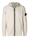 Men's 11th Anniversary Wapen Hooded Zip-up Beige - STONE ISLAND - BALAAN 1