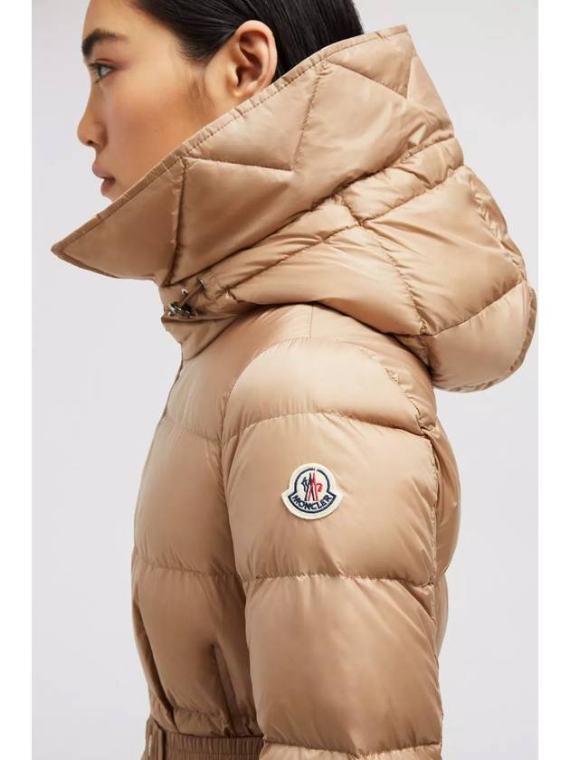 BOEDIC long hooded jacket padded camel J20931C00022595FE239 - MONCLER - BALAAN 8