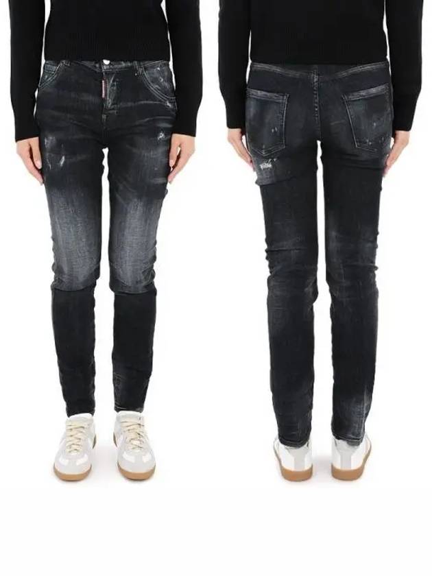 Women's Washed Cool Girl Skinny Jeans Black - DSQUARED2 - BALAAN 2