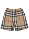 Check Print Shorts Beige - BURBERRY - BALAAN 2