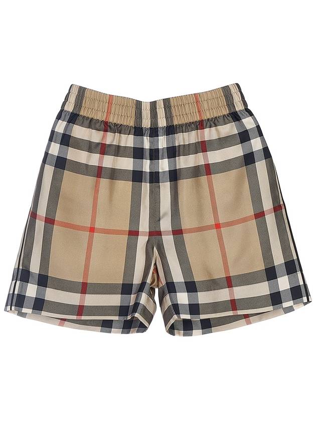 Check Print Shorts Beige - BURBERRY - BALAAN 2