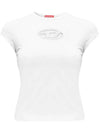 T Angie Peekaboo Logo Short Sleeve T-Shirt White - DIESEL - BALAAN 3