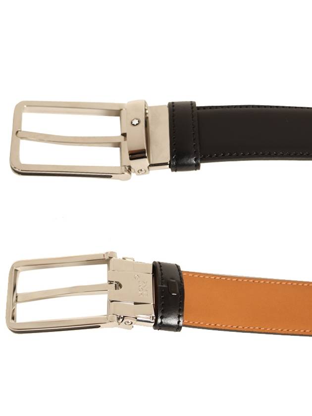 Color Pin Buckle Leather Belt Black - MONTBLANC - BALAAN 3