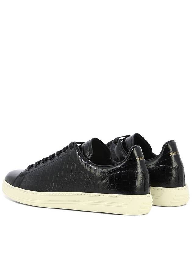 Tom Ford Black Leather Sneakers - TOM FORD - BALAAN 4