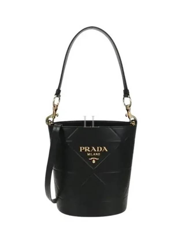 Top Stitching Bucket Bag Black - PRADA - BALAAN 2