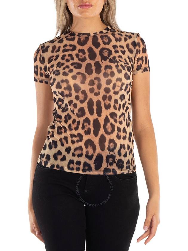 Philipp Plein Leopard Print Round Neck T-Shirt, Size X-Small - PHILIPP PLEIN - BALAAN 1