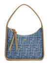 Fendessence FF Logo Denim Mini Shoulder Bag Light Blue - FENDI - BALAAN 2