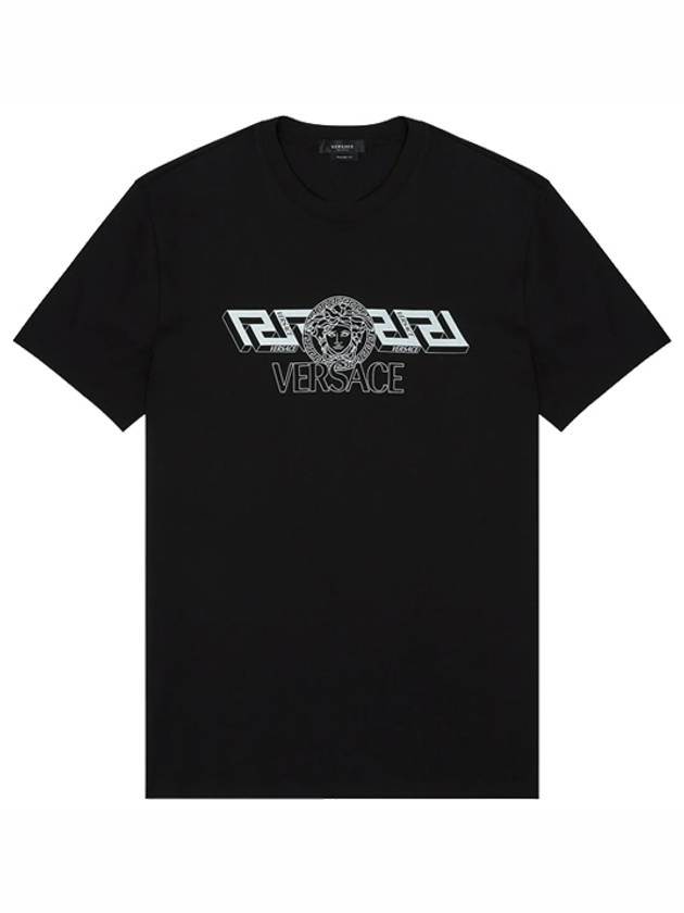 Greca Medusa Short Sleeve T-Shirt Black - VERSACE - BALAAN 2