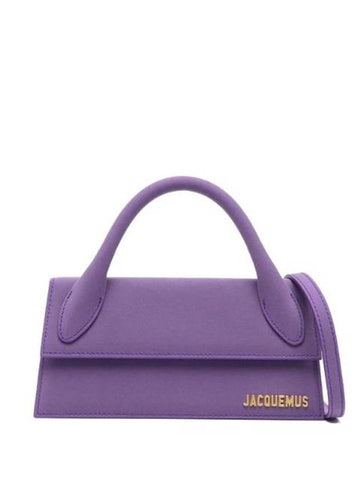 Le Chiquito Long Signature Shoulder Bag Purple - JACQUEMUS - BALAAN.