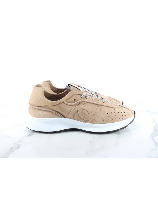 CC logo suede sneakers brown 43 280 - CHANEL - BALAAN 6