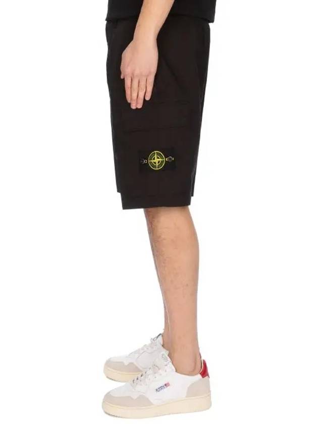 Cargo Bermuda Shorts Black - STONE ISLAND - BALAAN 5