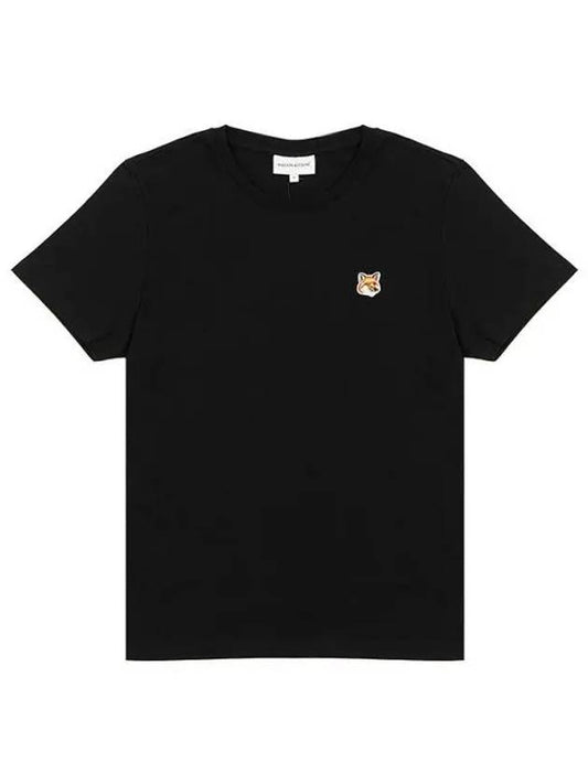 Fox Head Patch Regular Short Sleeve T-Shirt Black - MAISON KITSUNE - BALAAN 2