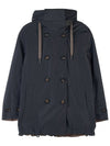 Women's Hooded Jacket Navy - BRUNELLO CUCINELLI - BALAAN 11