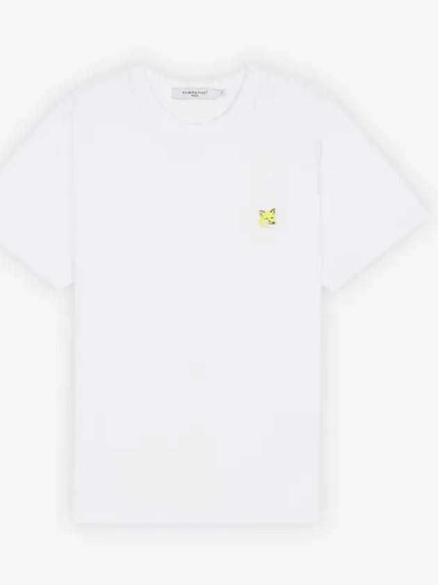 Monochrome Fox Head Patch Short Sleeve T-Shirt White - MAISON KITSUNE - BALAAN 2