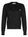 Baby Fox Patch Regular Cardigan Black - MAISON KITSUNE - BALAAN 1