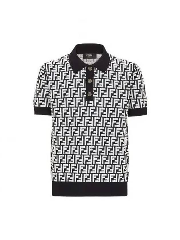 FF Motif Wool Polo Shirt Black - FENDI - BALAAN 2