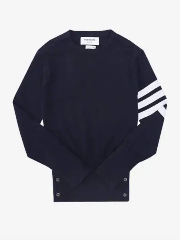 Women's 4 Bar Classic Cashmere Pullover Knit Top Navy - THOM BROWNE - BALAAN 3