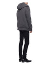 Classic Bunny Zip Up Hoodie White Lining Charcoal - MOOSE KNUCKLES - BALAAN 7