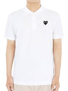 Men s Black Heart Waffen PK Short Sleeve White P1 T066 - COMME DES GARCONS - BALAAN 2