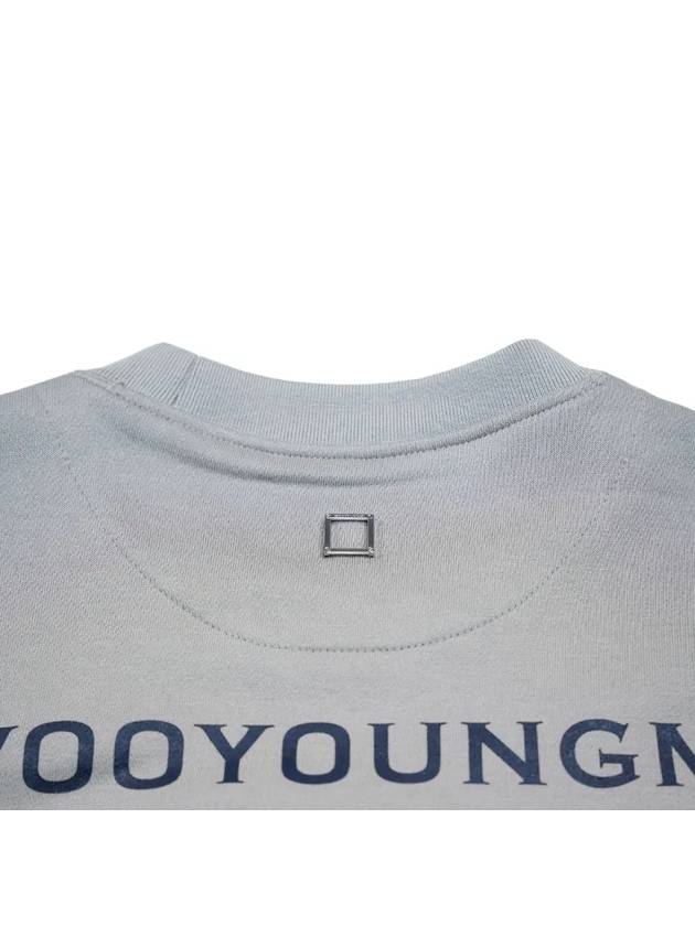 Men's back logo printing crewneck sweatshirt sweatshirt gray W231TS27726G - WOOYOUNGMI - BALAAN 5