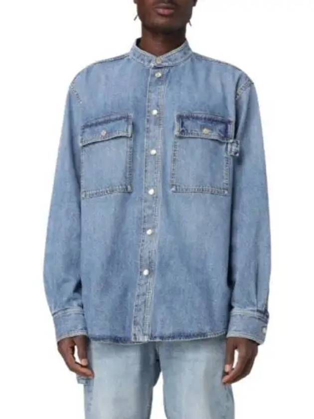 Denim Long Sleeve Shirt Blue - BOTTEGA VENETA - BALAAN 2