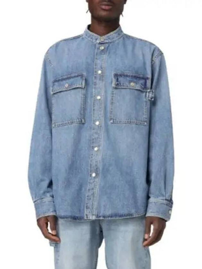 Denim Long Sleeve Shirt Blue - BOTTEGA VENETA - BALAAN 2