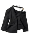 La Veste Asymmetrical Blazer Jacket Black - JACQUEMUS - BALAAN 2