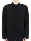 Chrome-R Pocket Over Long Sleeve Shirt Black - CP COMPANY - BALAAN 3