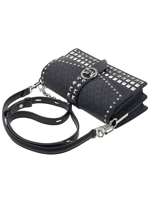 Grizzini Small Stud Shoulder Bag Black - MICHAEL KORS - BALAAN 5