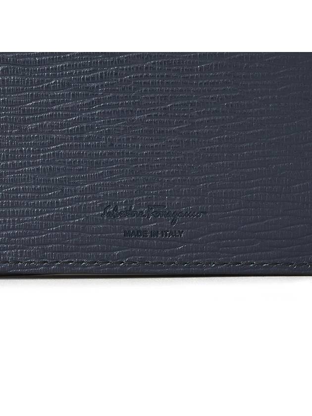 Double Gancini Leather Card Wallet Black - SALVATORE FERRAGAMO - BALAAN 7