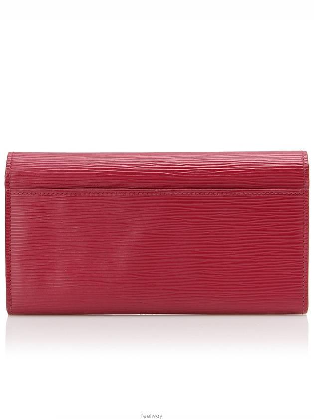 Epi Sarah Wallet Women s Long Fuchsia Red Silver Plate - LOUIS VUITTON - BALAAN 3